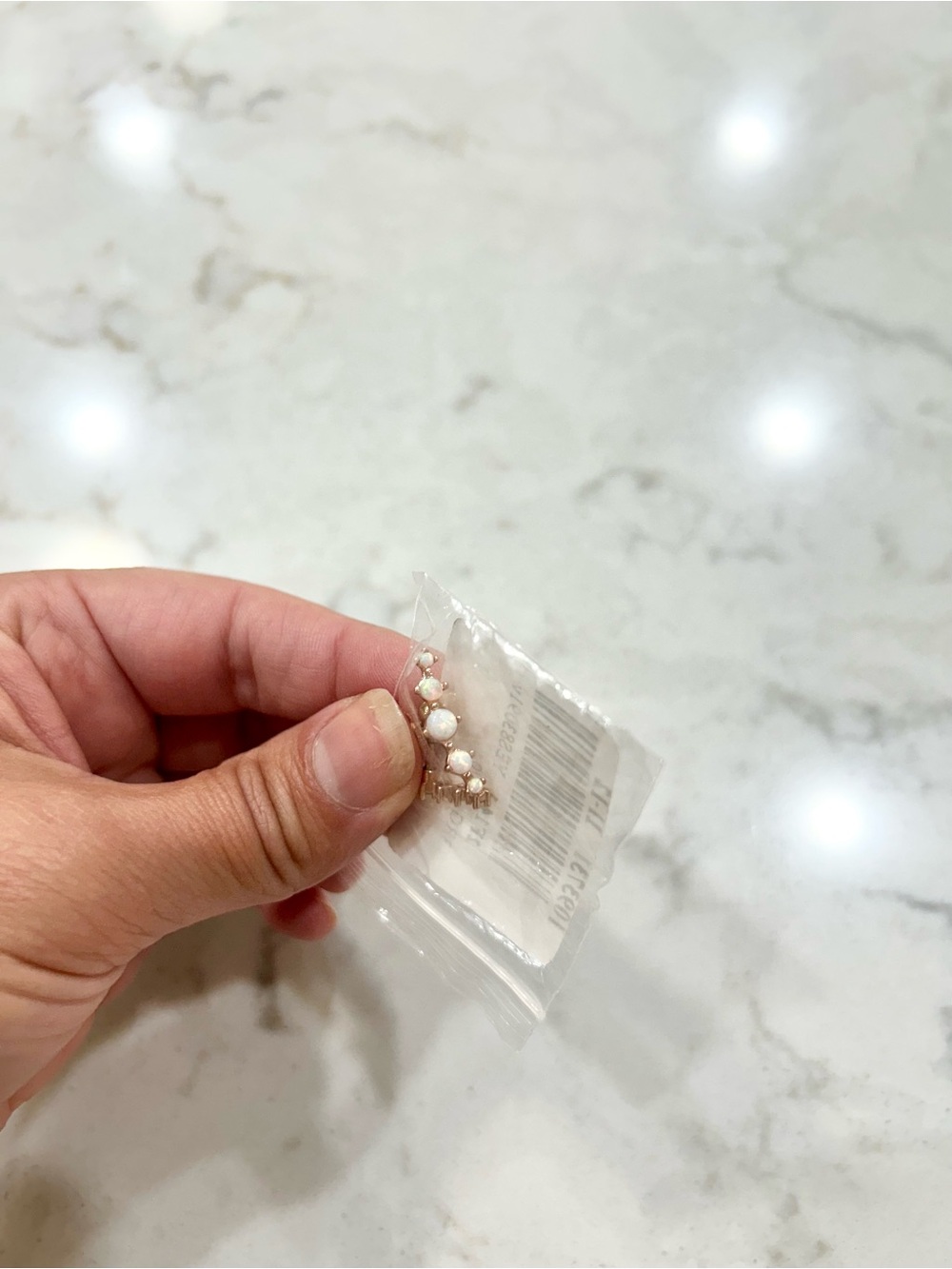 Pearl and Rose Gold Ear Crawler